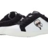 Karl Lagerfeld Paris Leather Faux Fur Lined Backless Sneaker On Banded Sole